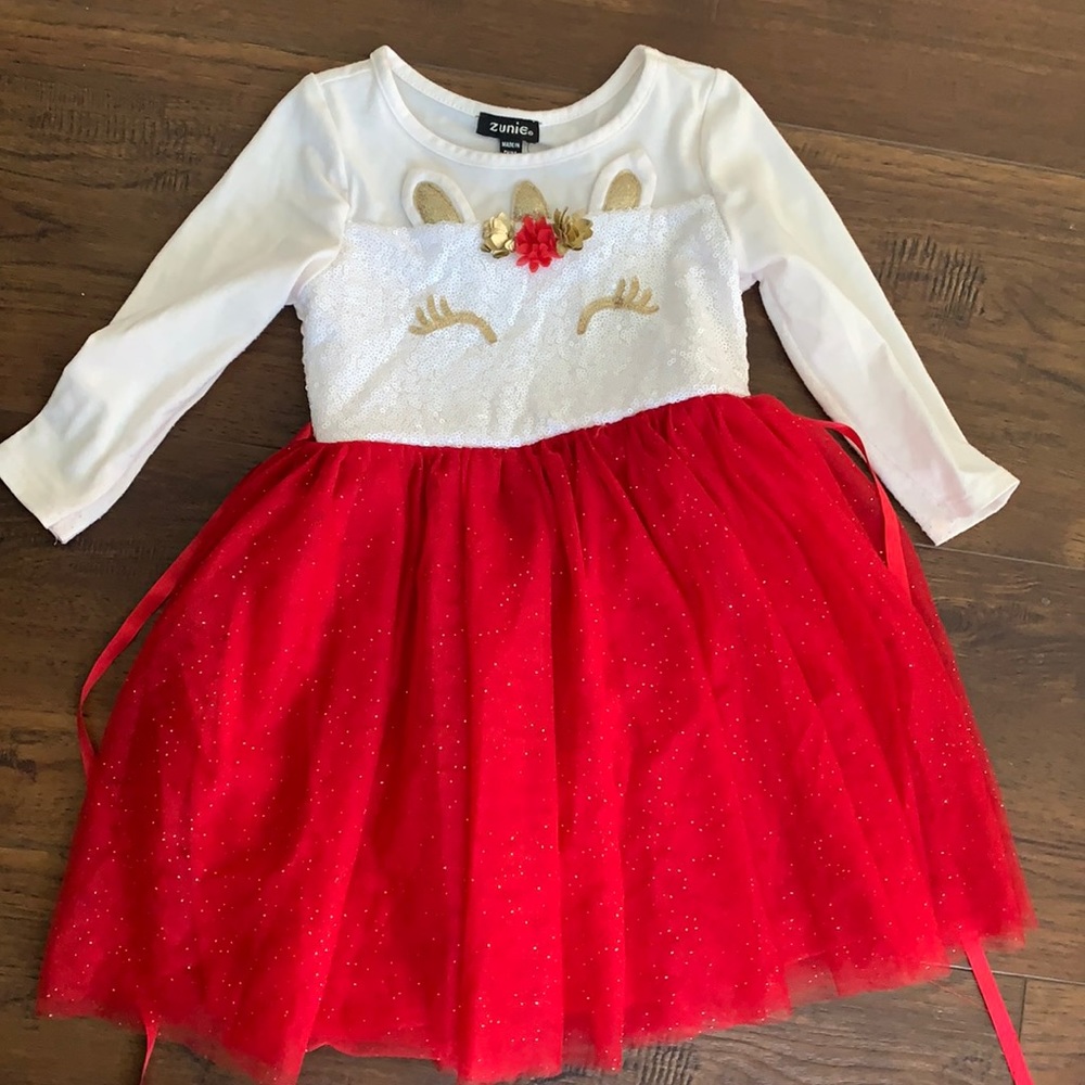Christmas Unicorn Dress